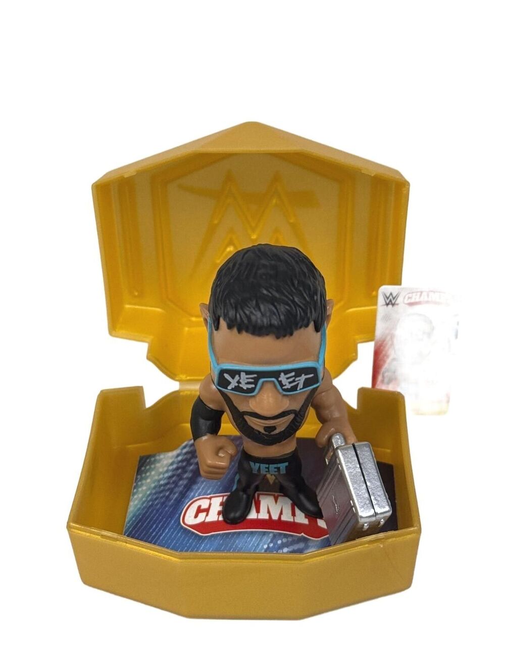 WWE CHAMPS POP & LOCK Jay Uso YEET Figure with Gold Belt and Display Case
